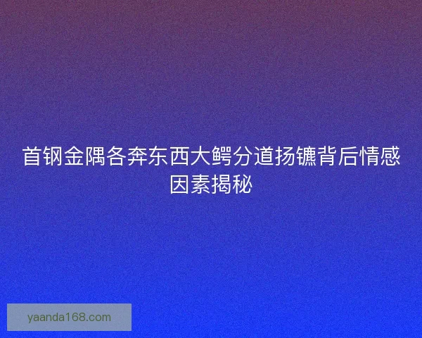首钢金隅各奔东西大鳄分道扬镳背后情感因素揭秘